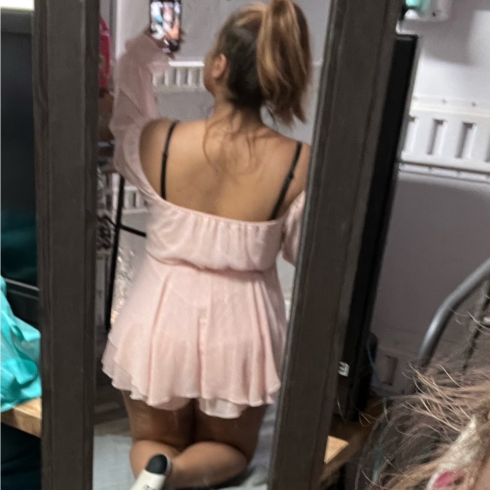 Pink daisy flower dress
